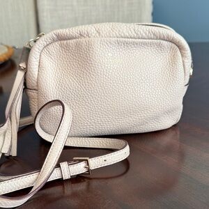 Kate Spade Cream Pebbled Leather Crossbody Bag